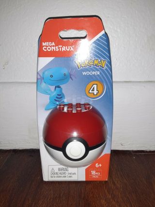 Mega Construx Pokemon Wooper Series 4 Poke Ball Minifigure Hard To Find