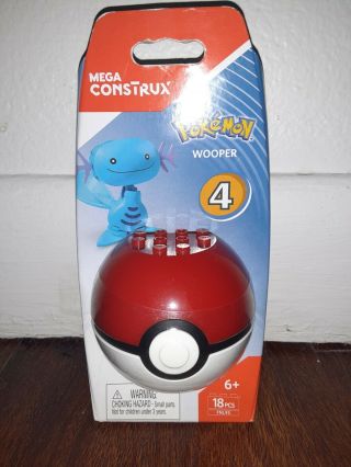 Mega Construx Pokemon Wooper Series 4 Poke Ball Minifigure Hard to Find 2