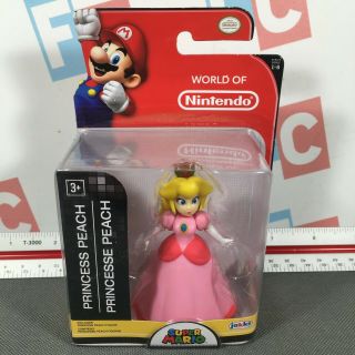 Jakks Pacific Mario 2.  5 " World Of Nintendo Wave 1 - 6 Princess Peach Figure