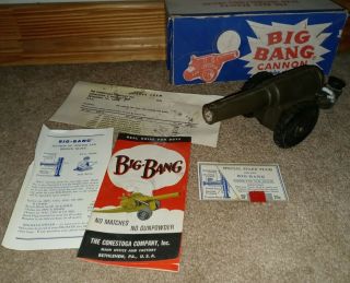 Premier Big Bang Cannon Cast Iron Toy Military And Inserts