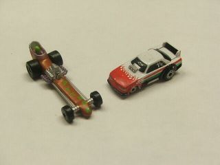 Micro Machines 90s Ford Thunderbird Funny Car And Front Engine Dragster Nhra