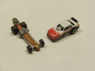 Micro Machines 90s Ford Thunderbird Funny Car and Front Engine Dragster NHRA 2