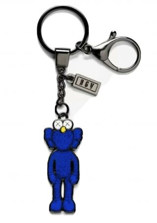 Kaws Keychain/keyring (ngv Exclusive) - Bff Blue - In Hand Ships Fast
