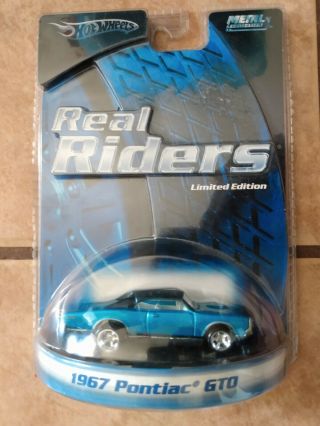 Hot Wheels Real Riders 1967 Pontiac Gto In Electric Blue