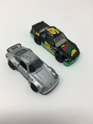 1979 Tomy Pocket Cars Porsche 930 Turbo & 1990 Cole Trickle Mellow Yellow Car