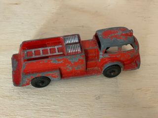 Vintage Hubley Red Fire Truck 402 Diecast Metal 5 3/4 " Long