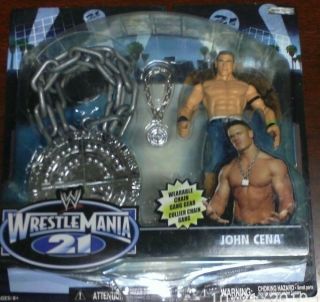 Wwe Wrestlemania 21 John Cena With Wearable Chain Gang Medallion Signature Gear