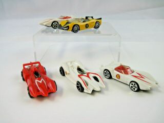 5 Speed Racer Themed Hot Wheels 1:64 Scale Racing Car Toys Mach 4 Racer X