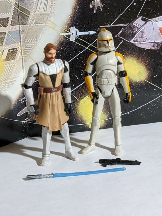 Star Wars Clone Wars Legacy Of Terror Clone Trooper & Obi - Wan Loose Complete