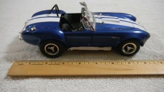 ERTL 1/18 SHELBY COBRA 427 BLUE & WHITE IN COLOR PLAYED MISSING PARTS 3