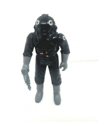 Vintage Star Wars Imperial Tie Fighter Pilot Complete 1982 China Raised Bar