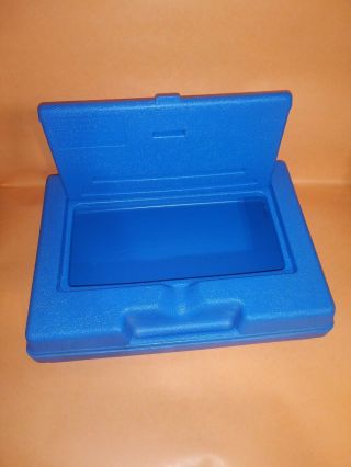Lego Vintage 1985 Blue Hard Plastic Carrying Case Storage Box Briefcase Handle