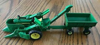 Ertl 1/64 John Deere 630 Tractor With Picker & One Flare Sided Wagon " Display "