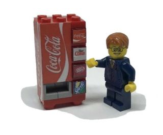 Custom Coca Cola Vending Machine Made From Lego Bricks