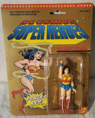 Vintage 1989 Toy Biz Dc Comics Heroes Wonder Woman Action Figure Moc