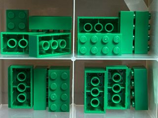 Lego Parts - Green Brick 2 X 4 - No 3001 - Qty 20