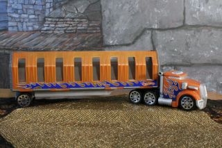 Hot Wheels Big Rig Semi Truck 8 Car Carrier Hauler Transporter 2008 Mattel