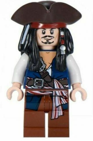 Lego Pirates Of The Caribbean Minifig: Captain Jack Sparrow With Accessories