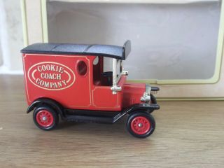 Lledo Promotional Lp6639,  1920 Model T Ford Van,  Cookie Coach Company In Red