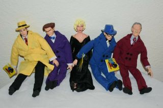 5 Applause Dolls 1990 Dick Tracy Mahoney Flat Top Prune Face Itchy Nwt