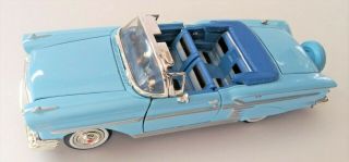 1958 Chevrolet Impala Convertible Blue Motormax 73267 1/24 Diecast Model Car B