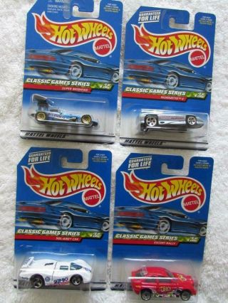 Hot Wheels 1999 Classic Game Series Complete Set Of 4 Cars Packages