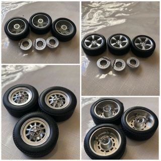 1/18 Scale Wheels And Tires 3pc For Mustang And 3pc For Camaro Diecast Cars