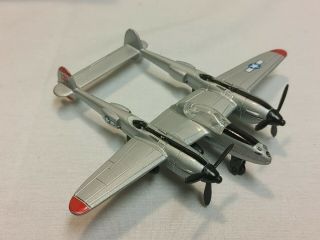 Tmlm Diecast Metal A254 P - 38 Lightning Wwii Fighter Plane