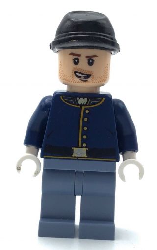 Lego Union Bluecoat Soldier Minifigure Flesh Tone Colonial Fig