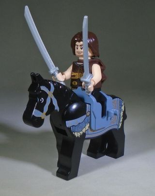 Lego Prince Of Persia Minifig: Dastan With Swords,  Scabbard & Horse