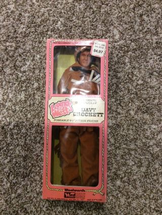 1973 Excel Legends Of The West Davy Crockett 9 1/2 " Action Figure / Box