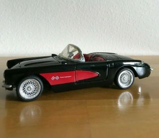 Sunnyside 1957 Black W/ Red Corvette Convertible 1:24 Hood Doors Open Euc