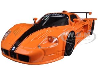 Box Maserati Mc 12 Orange 1/24 Diecast Model Car By Bburago 21078
