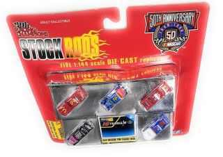 5 Cars Racing Champions Stock Rods 1/144 Nascar 50th Anniversary Ford Mustang FB 2