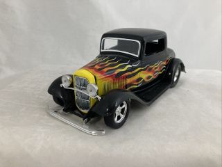 1/24 Racing Champions 1932 Ford Coupe Hot Rod,  Black With Flames,  No Box