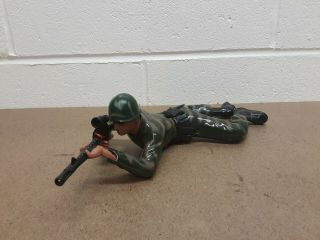 Vintage Crawling Army Man Battery Operated 12 " Regency Inc.  1987 Light Up