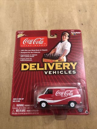 Johnny Lightning Coca - Cola Delivery Vehicles 1977 Chevy Van