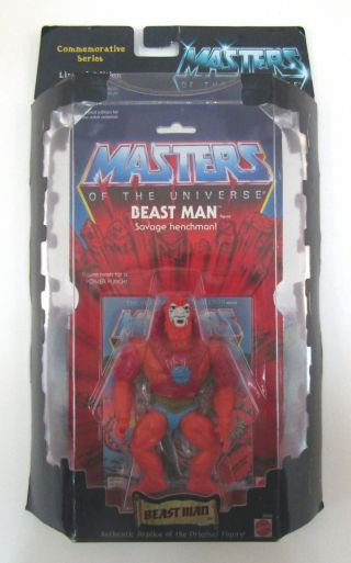 Motu Commemorative Series Beast Man Figure Mib He - Man Masters Of Universe 2000