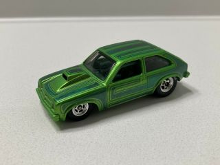Hot Wheels Cool Classics 1976 Chevy Chevette - Green Custom Wheel Swap