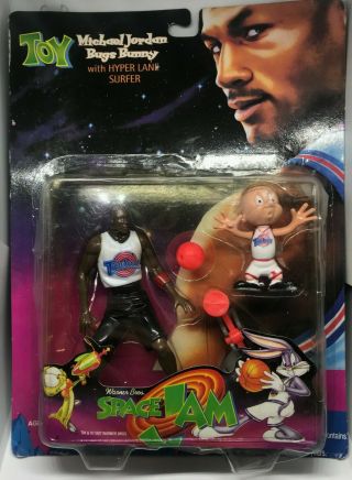 Two Vintage 1996 Wb Space Jam Michael Jordan Action Figure Toys