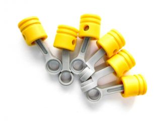 Lego 6 Yellow Technic Engine Pistons With Connecting Rods 42043