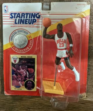 1991 Michael Jordan Starting Lineup Figurine With Card And Collector Coin