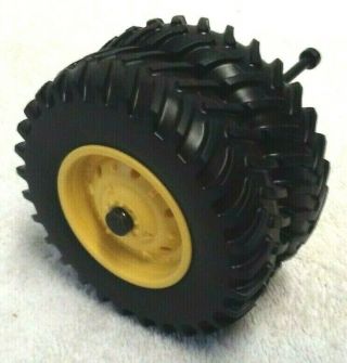 Vintage 1/16 John Deere Tractor Tires Rims Farm Toy Parts 5 In X1 3/8 2 3/4 Rim