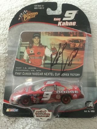 Kasey Kahne Dodge 9 Hand Signed / Autographed 1st Win & Raced Version 1/64