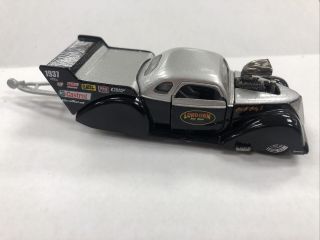 Silver Nitro Fish Coupe Muscle Machine Pro Mod 37 Chevy Coupe Pewter Motor