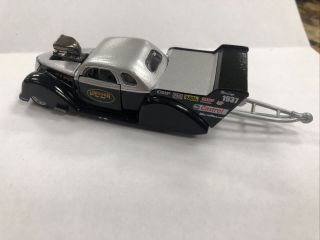 Silver Nitro Fish Coupe Muscle Machine Pro Mod 37 Chevy Coupe Pewter Motor 2