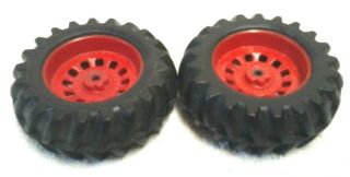 Pair 1/16 Ertl International Rims & Tires Toy Tractor Parts 4 1/4 X 1 3/4