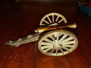 Vintage Brass Cast Iron Toy Cannon