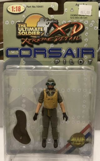 The Ultimate Soldier Xtreme Detail 21st Century Toys Corsair Pilot Rare N/mint