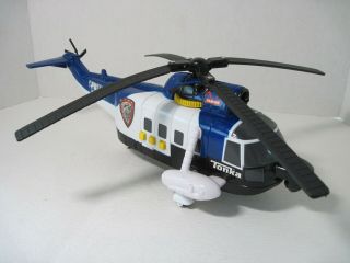 Tonka Hasbro Police Rescue Force Helicopter Lights & Sounds Blue/white 2010 14 "